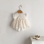 【73-100cm】ロンパースワンピース ベビー 女の子 フリル袖 - 画像 (7)