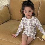 【80-130cm】水着 女の子 花柄 しっかりフィット - 画像 (4)