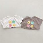 【73-120cm】半袖Tシャツ キッズ ロゴスマイル カジュアル