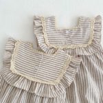 【66-130cm】ロンパース or ワンピース ベビー 女の子 ストライプ フリル - 画像 (13)