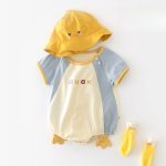 【66-90cm】ロンパース ベビー 半袖 可愛い ダックデザイン - 画像 (5)