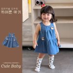 【73-100cm】デニムワンピース ウサギ ディリー 女の子 - 画像 (5)