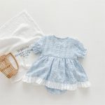 【66-90cm】ロンパースワンピース ベビー フリル付き ハート柄 - 画像 (17)