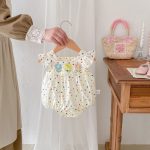【66-90cm】ロンパース ベビー 可愛い フラワー ドット - 画像 (8)
