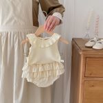 【66-90cm】セットアップ ベビー服 ノースリーブ フリル襟 トップス＆スカートパンツ - 画像 (3)