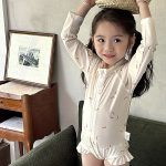 【90-140cm】水着 女の子 バナナ柄 ガーリー プール遊び - 画像 (4)