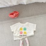 【73-120cm】半袖Tシャツ キッズ ロゴスマイル カジュアル - 画像 (4)
