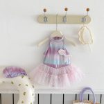 【73-100cm】ワンピース水着 プリンセス レース付き プール遊び - 画像 (7)