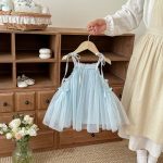 【73-100cm】ワンピース ベビー おしゃれ チュール ふんわり - 画像 (9)