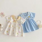 【73-120cm】ワンピース ベビー 女の子 可愛い セーラー