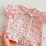 【73-120cm】シャツ or パンツ ベビー 女の子 小花柄 レース フリル - 画像 (13)