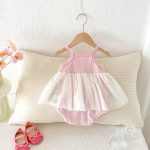 【66-90cm】キャミロンパースワンピース ベビー 女の子 チュール - 画像 (7)