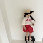 【80-160cm】半袖Tシャツ ベビー 韓国風 英字柄 - 画像 (9)