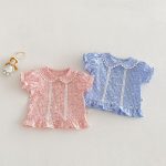 【73-120cm】シャツ or パンツ ベビー 女の子 小花柄 レース フリル - 画像 (5)