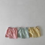 【73-100cm】セットアップ ベビー くまさんベスト&チェックショートパンツ - 画像 (9)