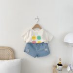 【73-120cm】半袖Tシャツ キッズ ロゴスマイル カジュアル - 画像 (6)