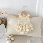 【66-90cm】セットアップ ベビー服 ノースリーブ フリル襟 トップス＆スカートパンツ - 画像 (5)
