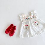 【66-100cm】ワンピース ベビー服 女の子 おしゃれ 刺繍 レース - 画像 (6)