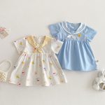【73-120cm】ワンピース ベビー 女の子 可愛い セーラー - 画像 (3)