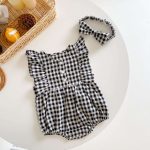 【73-100cm】ロンパース チェック柄 ノースリーブ 可愛い ベビー服 - 画像 (4)
