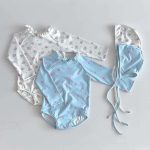 【66-100cm】水着 ドット柄OR花柄 帽子付き スイムウェア - 画像 (2)