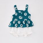 【66-100cm】セットアップ ベビー服 女の子 フラワーキャミトップス&ショートパンツ - 画像 (4)