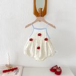 【66-90cm】キャミロンパース ベビー かわいいドット きのこ柄 - 画像 (11)
