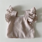 【70-100cm】セットアップ ベビー フリル チェック - 画像 (3)
