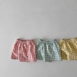 【73-100cm】セットアップ ベビー くまさんベスト&チェックショートパンツ - 画像 (10)