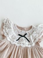 【66-90cm】ロンパースドレス ベビー スウィート レース - 画像 (7)
