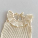 【66-90cm】セットアップ ベビー服 ノースリーブ フリル襟 トップス＆スカートパンツ - 画像 (6)