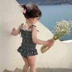 【73-130cm】水着 INS映え キャミソール 帽子付き 全2色 - 画像 (12)
