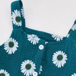 【66-100cm】セットアップ ベビー服 女の子 フラワーキャミトップス&ショートパンツ - 画像 (7)