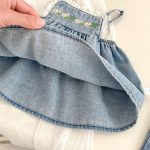 【73-120cm】デニムセットアップ ベビー 女の子 フラワー 刺繍 - 画像 (11)