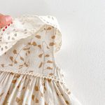 【66-90cm】ロンパースドレス ベビー服 女の子 ノースリーブ 丸襟 花柄 - 画像 (9)