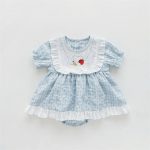【66-90cm】ロンパースワンピース ベビー フリル付き ハート柄 - 画像 (6)