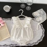 【66-90cm】ロンパース ベビー スウィート レース フリル袖 - 画像 (6)