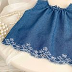 【73-120cm】セットアップ ベビー 女の子 デニムトップス&パンツ ノースリーブ - 画像 (10)