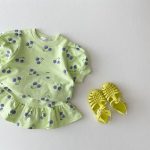 【73-120cm】セットアップ ベビー女の子 さくらんぼ Tシャツ&ミニスカート - 画像 (8)