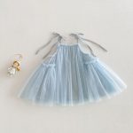【73-100cm】ワンピース ベビー おしゃれ チュール ふんわり