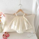 【66-90cm】キャミロンパース ベビー服 女の子 フラワー - 画像 (5)