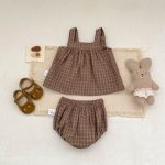 【73-110cm】セットアップ ベビー チェック柄 レトロ - 画像 (5)