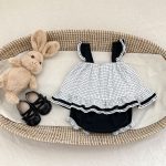 【73-110cm】セットアップ ベビー 女の子 チェック柄 リボン - 画像 (4)