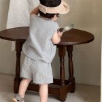 【73-100cm】セットアップ ベビー 男の子 韓国風 チェック - 画像 (9)