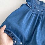 【66-90cm】ロンパース デニム フリル - 画像 (12)
