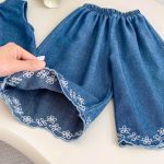 【73-120cm】セットアップ ベビー 女の子 デニムトップス&パンツ ノースリーブ - 画像 (11)