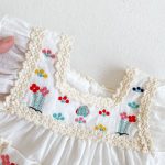 【66-100cm】ワンピース ベビー服 女の子 おしゃれ 刺繍 レース - 画像 (9)
