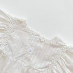 【66-100cm】ロンパース ベビー 女の子 花刺繍 スクエアネック - 画像 (7)