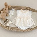 【73-100cm】ロンパースワンピース ベビー 女の子 フリル袖 - 画像 (2)