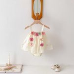 【66-90cm】キャミロンパース ベビー服 女の子 フラワー - 画像 (7)